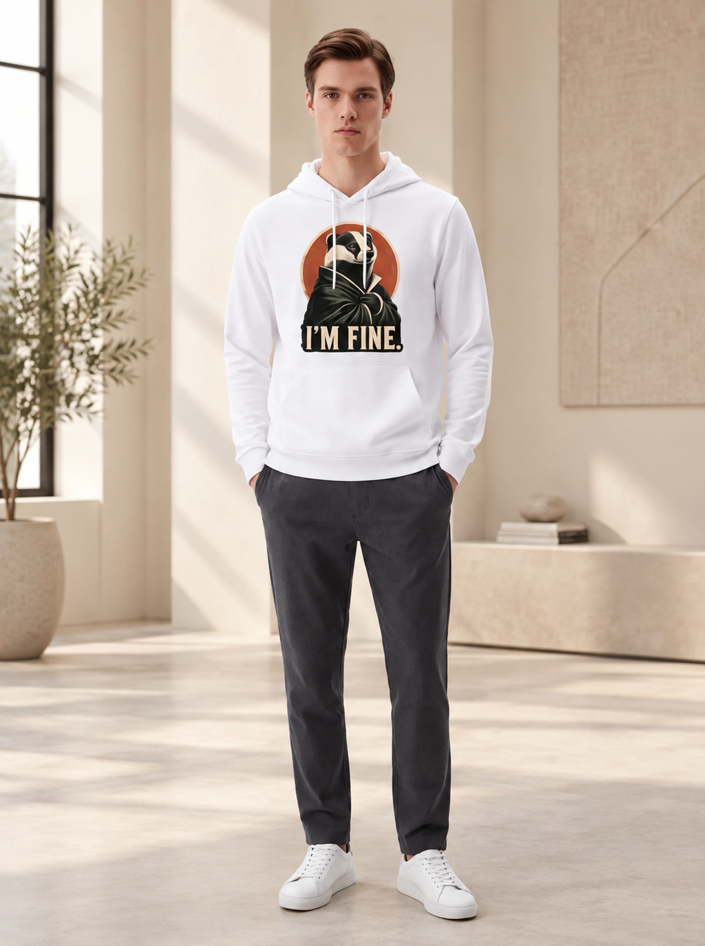 "I’m Fine" Badger hoodies (unisex)