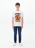 Kids Spooky? I Thought You Said Snacky – Halloween Cat T-Shirt (Unisex)