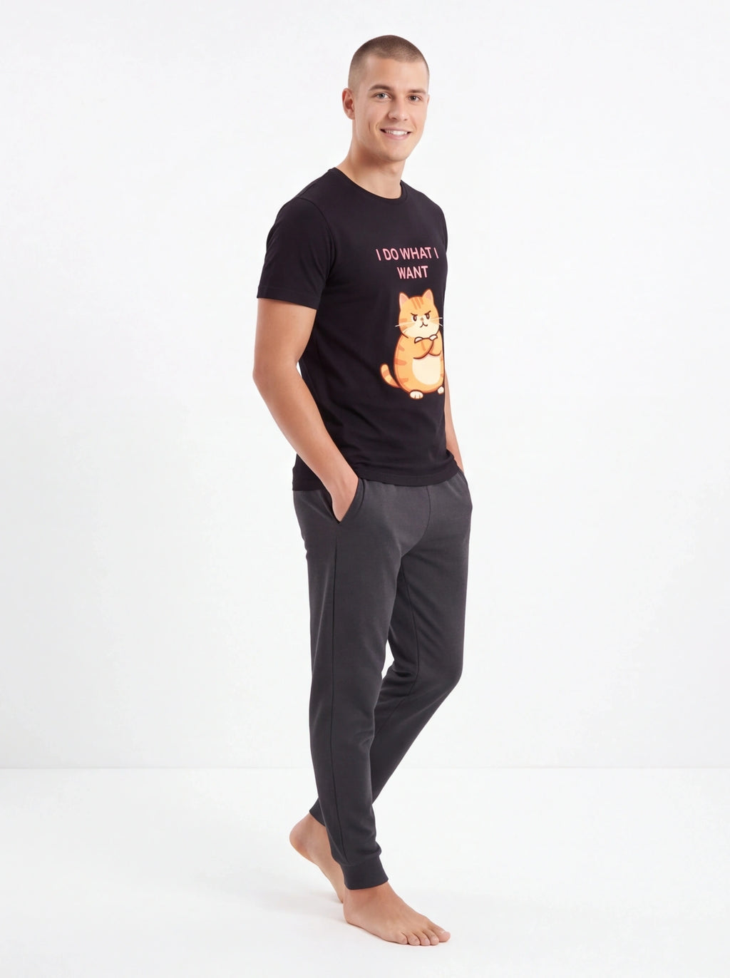 I Do What I Want Cat T-Shirt – Funny Grumpy Cat Graphic Tee – Cute Cat Lover Shirt (Unisex)