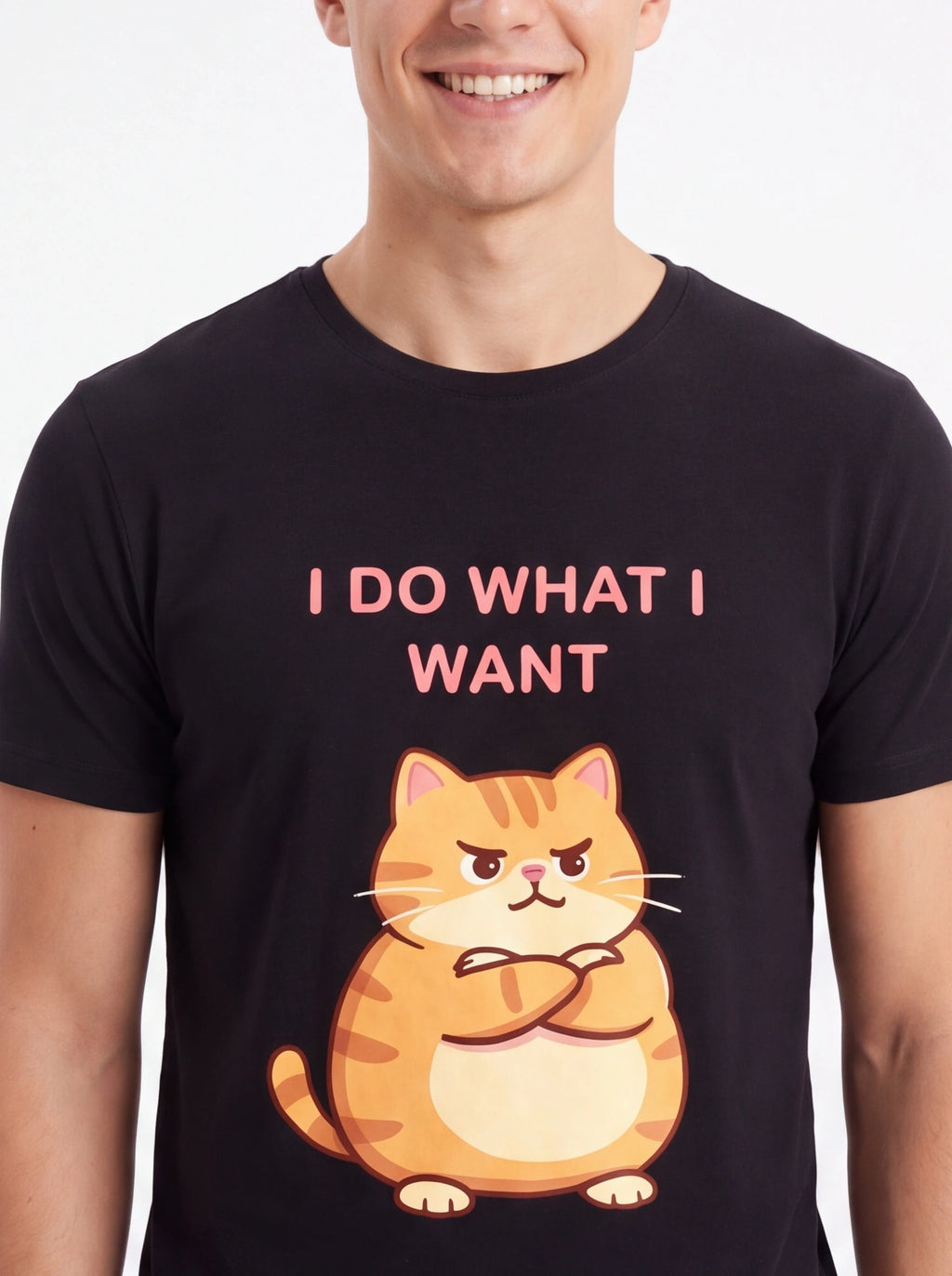 I Do What I Want Cat T-Shirt – Funny Grumpy Cat Graphic Tee – Cute Cat Lover Shirt (Unisex)