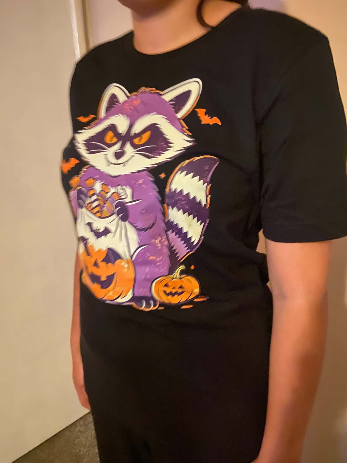 Trick or Treat Raccoon – Halloween Candy Thief T-Shirt (Unisex)
