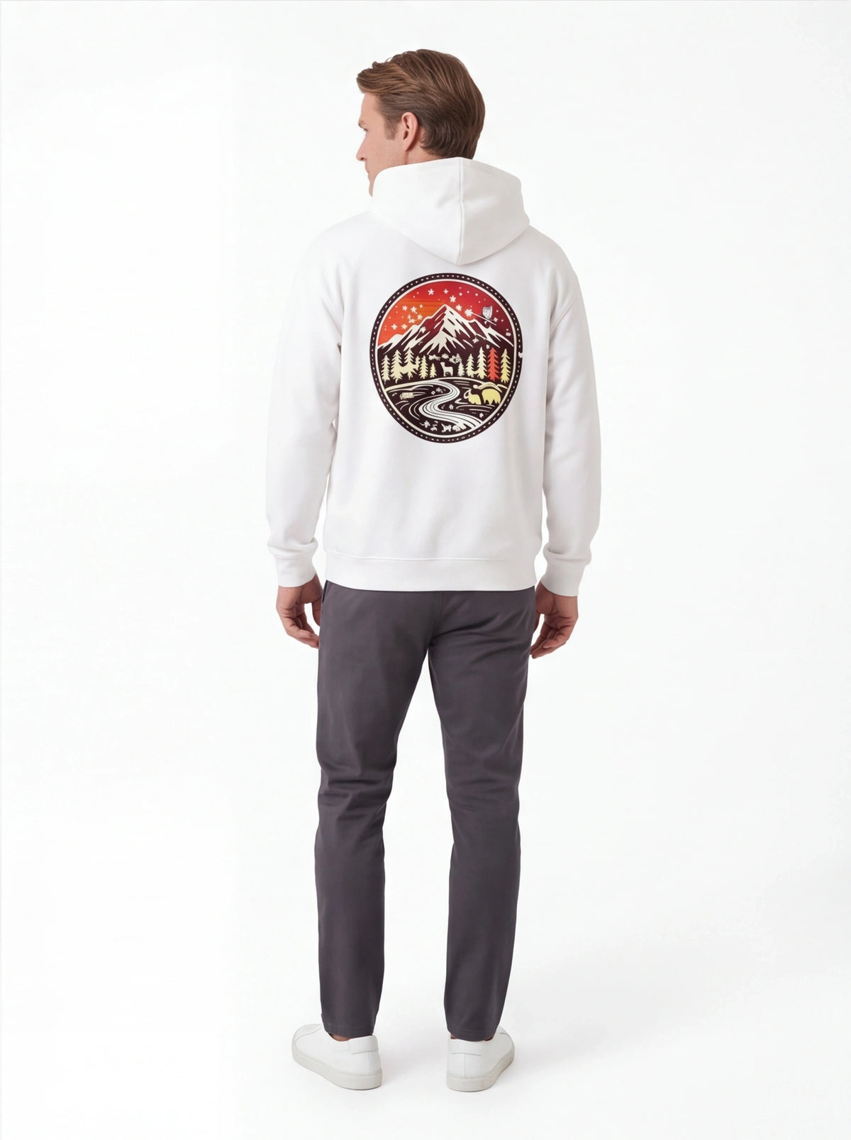 Autumn Wilderness Hoodie Black/White (Unisex)