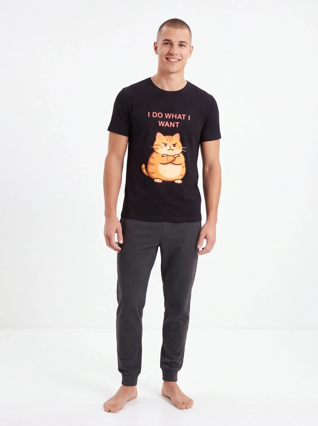 I Do What I Want Cat T-Shirt – Funny Grumpy Cat Graphic Tee – Cute Cat Lover Shirt (Unisex)