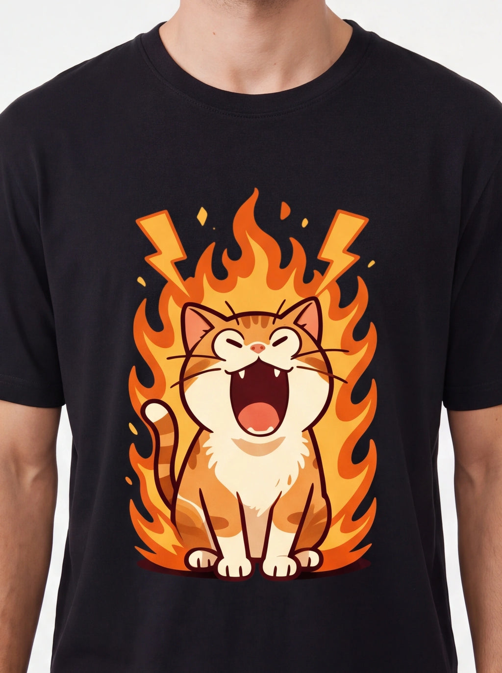 Flame-Fueled Fury Cat (Unisex)