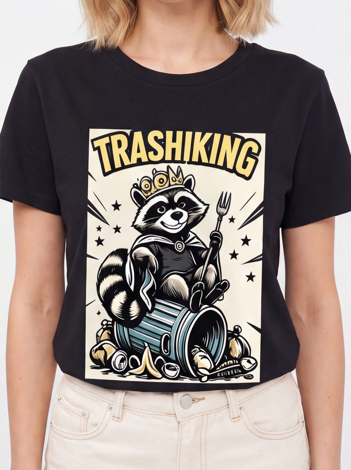 Trash King Raccoon Graphic T-Shirt (Unisex)