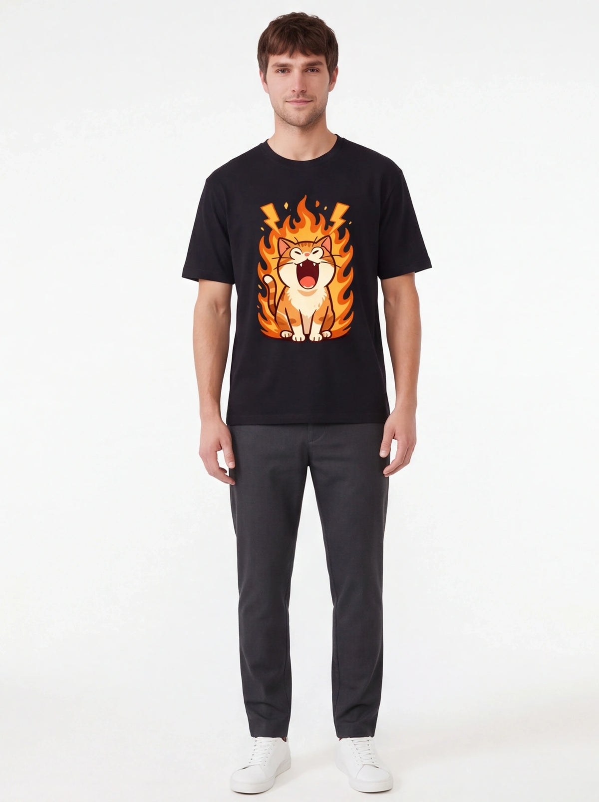 Flame-Fueled Fury Cat (Unisex)