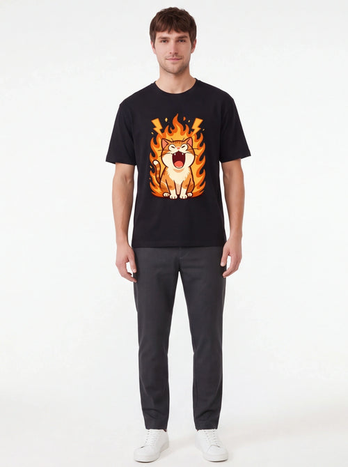 Flame-Fueled Fury Cat (Unisex)