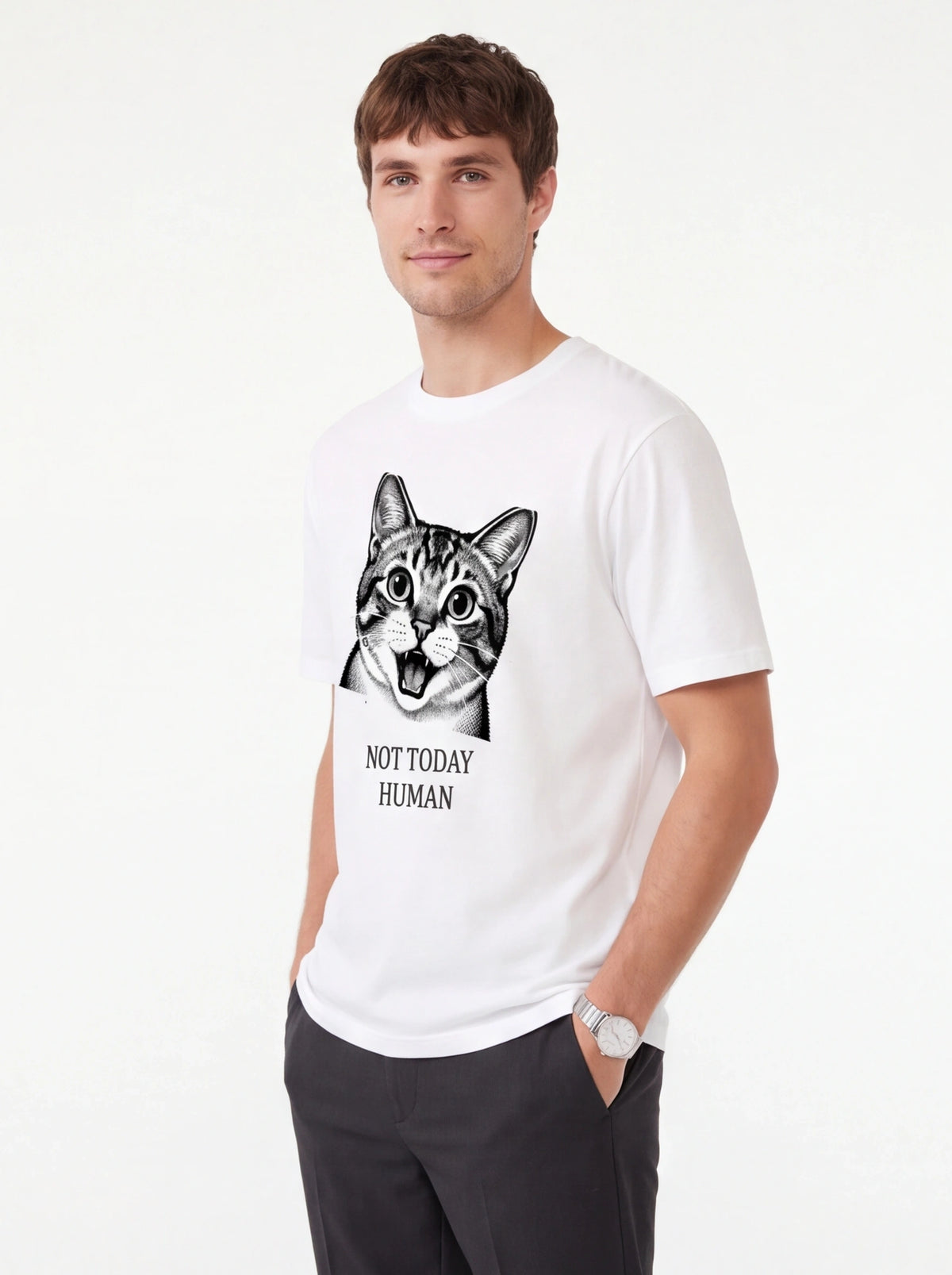 Not Today Human Cat Tee (Unisex)