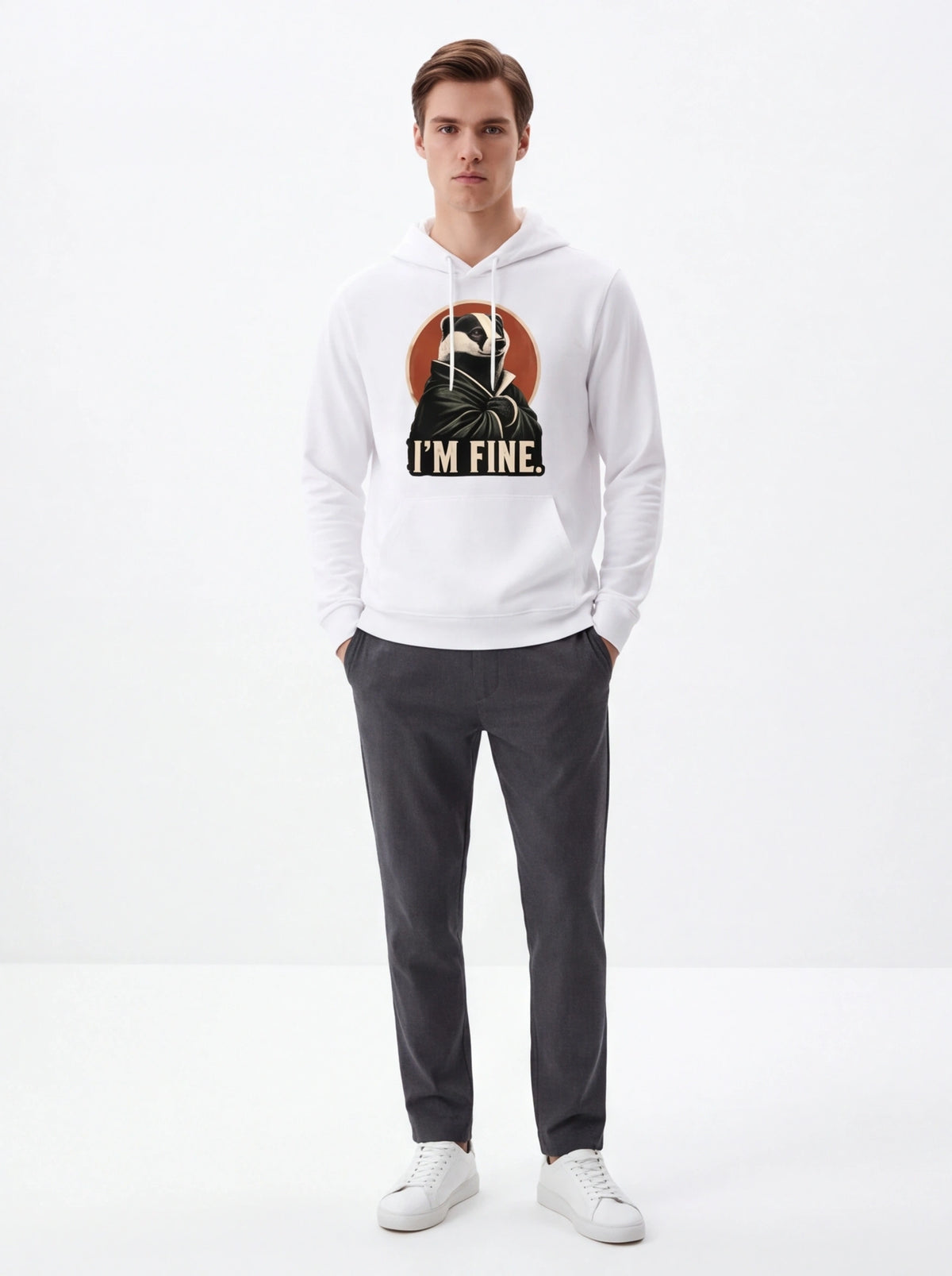 "I’m Fine" Badger hoodies (unisex)