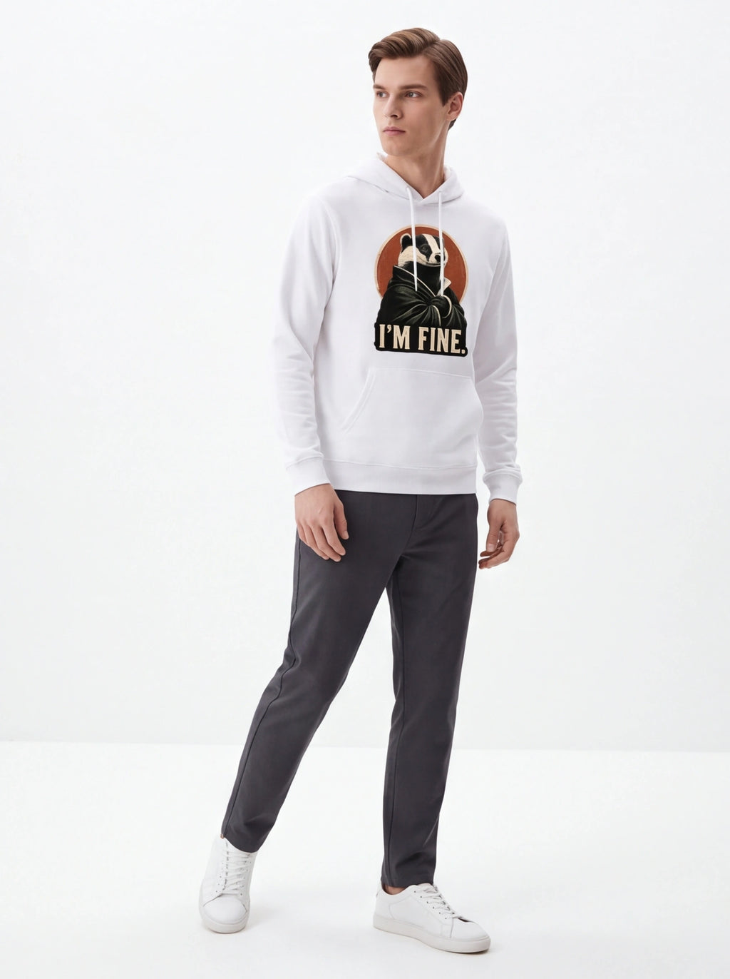 "I’m Fine" Badger hoodies (unisex)
