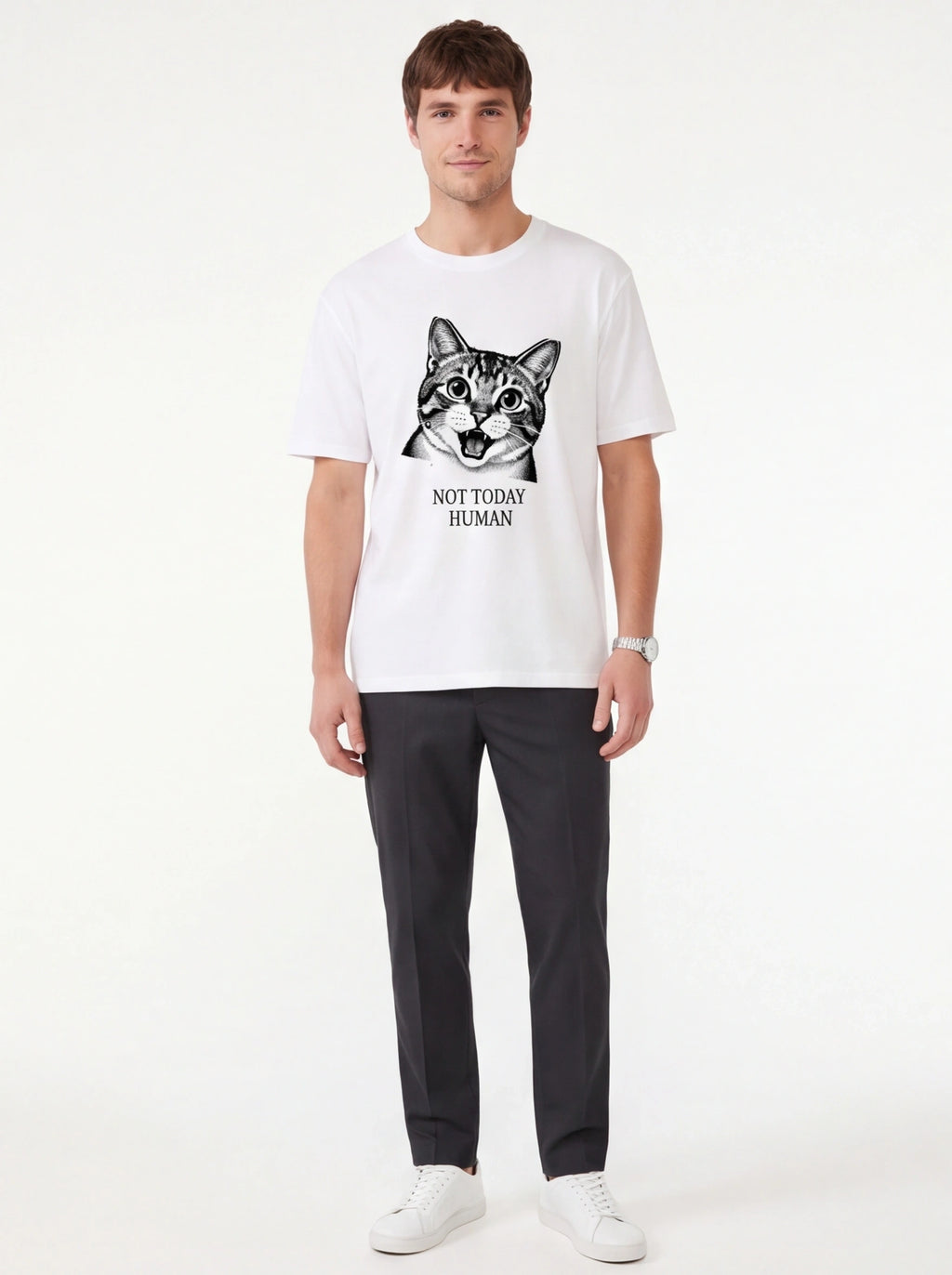 Not Today Human Cat Tee (Unisex)